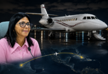 Avión vinculado a Delcy Rodríguez habría realizado breve viaje nocturno entre RD y Venezuela