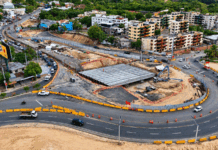 Grandes avances en la avenida República de Colombia: viaducto a buen ritmo, vigas instaladas y excavación de túnel en marcha